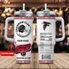 Custom Name Atlanta Falcons NFL Stainless Steel Tumbler 40Oz With Handle