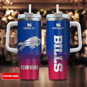 Custom Name Buffalo Bills NFL Football Stainless Steel Tumbler 40Oz
