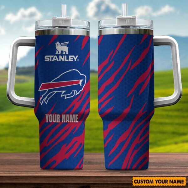 Custom Name Buffalo Bills NFL Team Stainless Steel Tumbler 40Oz With Handle