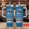 Custom Name Carolina Panthers NFL Fan Cave Stainless Steel Tumbler 40Oz With Handle