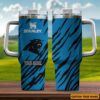 Custom Name Carolina Panthers NFL Team Stainless Steel Tumbler 40Oz With Handle