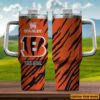 Custom Name Cincinnati Bengals NFL Team Stainless Steel Tumbler 40Oz With Handle