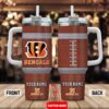 Custom Name Cincinnati Bengals Stainless Steel Tumbler 40Oz Handle For Fans