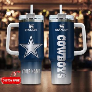 Custom Name Dallas Cowboys NFL Football Stainless Steel Tumbler 40Oz