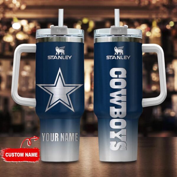 Custom Name Dallas Cowboys NFL Football Stainless Steel Tumbler 40Oz