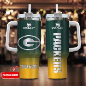 Custom Name Green Bay Packers NFL Football Stainless Steel Tumbler 40Oz