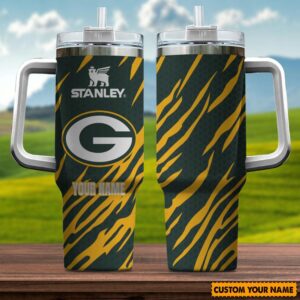 Custom Name Green Bay Packers NFL Team Stainless Steel Tumbler 40Oz With Handle