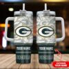 Custom Name Green Bay Packers Tumbler 40Oz Handle