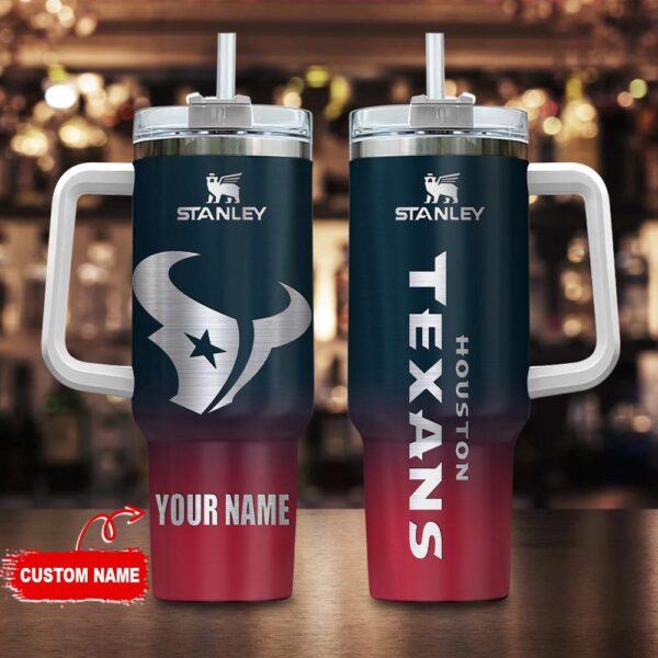 Custom Name Houston Texans NFL Football Stainless Steel Tumbler 40Oz