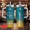 Custom Name Jacksonville Jaguars NFL Football Stainless Steel Tumbler 40Oz