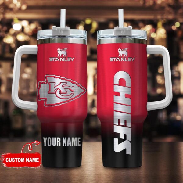 Custom Name Kansas City Chiefs NFL Football Stainless Steel Tumbler 40Oz