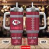 Custom Name Kansas City Chiefs Stainless Steel Tumbler 40Oz Handle For Fans