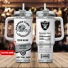 Custom Name Las Vegas Raiders NFL Stainless Steel Tumbler 40Oz With Handle