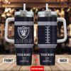 Custom Name Las Vegas Raiders Stainless Steel Tumbler 40Oz Handle For Fans