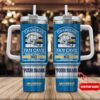 Custom Name Los Angeles Chargers NFL Fan Cave Stainless Steel Tumbler 40Oz With Handle