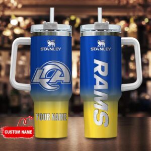 Custom Name Los Angeles Rams NFL Football Stainless Steel Tumbler 40Oz