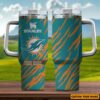 Custom Name Miami Dolphins NFL Team Stainless Steel Tumbler 40Oz With Handle