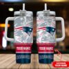 Custom Name New England Patriots Tumbler 40Oz Handle