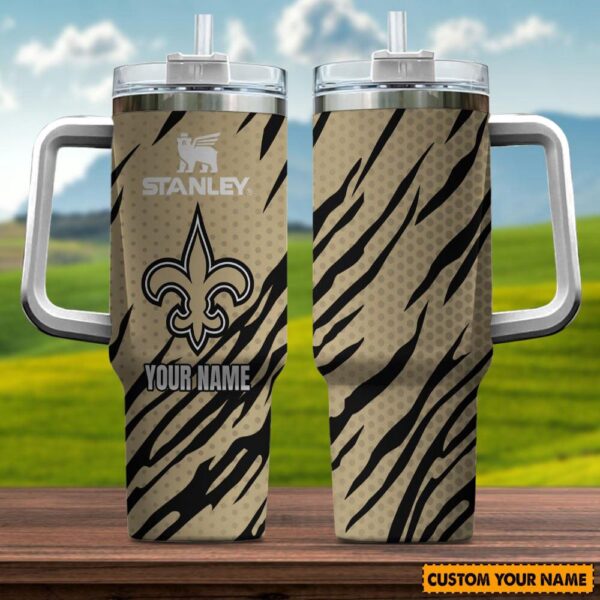 Custom Name New Orleans Saints NFL Team Stainless Steel Tumbler 40Oz With Handle