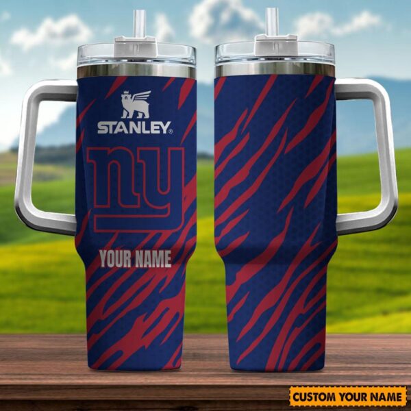 Custom Name New York Giants NFL Team Stainless Steel Tumbler 40Oz With Handle