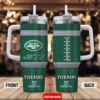 Custom Name New York Jets Stainless Steel Tumbler 40Oz Handle For Fans