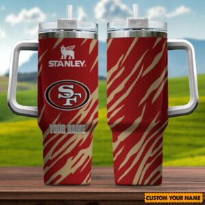 Custom Name San Francisco 49Ers NFL Team Stainless Steel Tumbler 40Oz With Handle