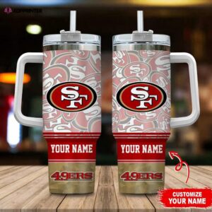 Custom Name San Francisco 49ers Tumbler 40Oz Handle