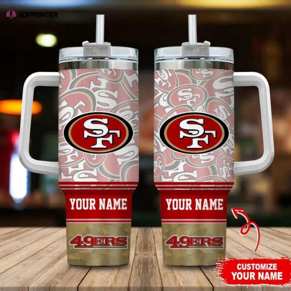 Custom Name San Francisco 49ers Tumbler 40Oz Handle