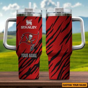 Custom Name Tampa Bay Buccaneers NFL Team Stainless Steel Tumbler 40Oz With Handle