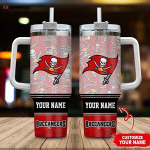 Custom Name Tampa Bay Buccaneers Tumbler 40Oz Handle