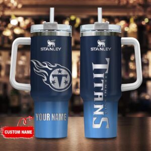 Custom Name Tennessee Titans NFL Football Stainless Steel Tumbler 40Oz