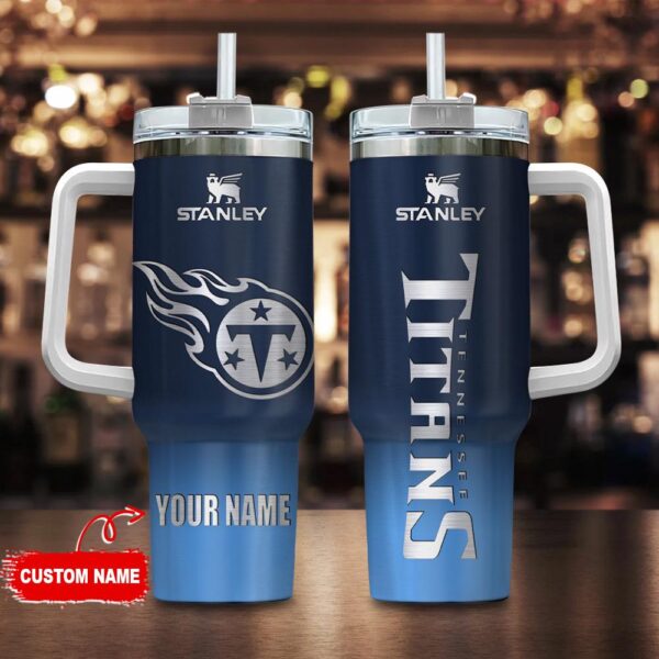 Custom Name Tennessee Titans NFL Football Stainless Steel Tumbler 40Oz