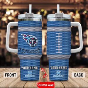 Custom Name Tennessee Titans Stainless Steel Tumbler 40Oz Handle For Fans