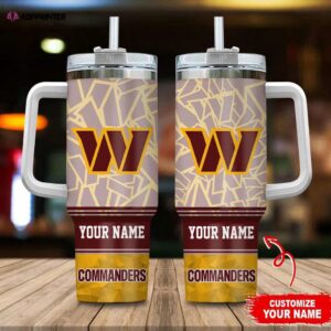 Custom Name Washington Commanders Tumbler 40Oz Handle