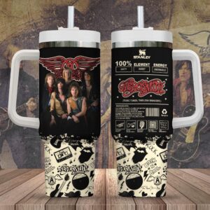 Aerosmith Music Tumbler 40Oz Handle For Fans
