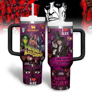 Alice Cooper Music Tumbler 40Oz Handle For Fans