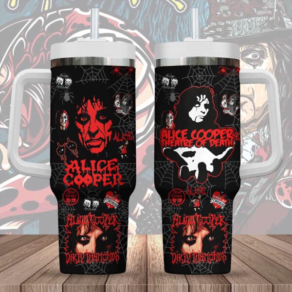 Alice Cooper Tumbler 40Oz Handle For Fans