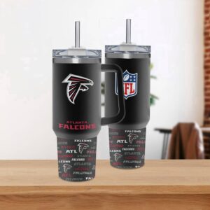 Atlanta Falcons Team Logo Tumbler 40OZ With Handle For Fans