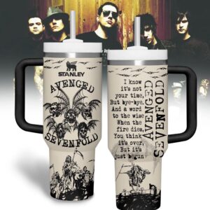 Avenged Sevenfold Music Tumbler 40Oz Handle For Fans