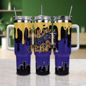 Baltimore Ravens Stainless Steel Tumbler 40Oz With Handle