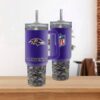 Baltimore Ravens Team Logo Tumbler 40OZ With Handle For Fans