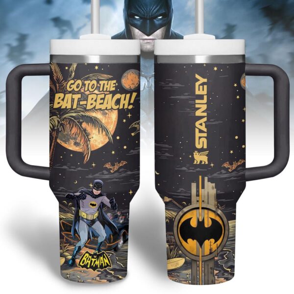 Batman Pattern Tumbler 40Oz Handle For Fans