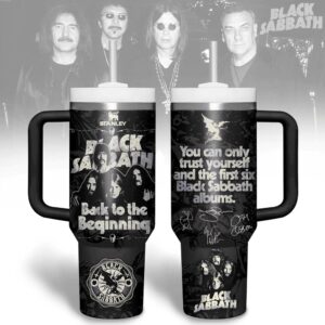 Black Sabbath Music Tumbler 40Oz Handle For Fans