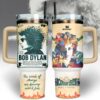 Bob Dylan Music Tumbler 40Oz Handle For Fans