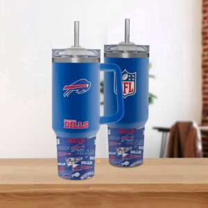 Buffalo Bills Team Logo Tumbler 40OZ With Handle For Fans