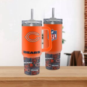 Chicago Bears Team Logo Tumbler 40OZ With Handle For Fans