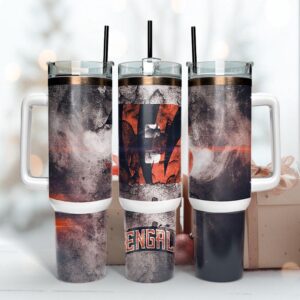 Cincinnati Bengals Smoke Tumbler 40OZ With Handle