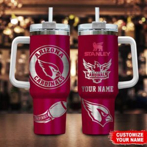 Custom Name Arizona Cardinals Tumbler 40Oz