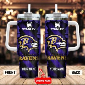 Custom Name Baltimore Ravens Stainless Steel Tumbler 40Oz For Fans