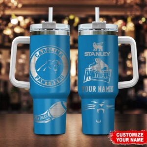 Custom Name Carolina Panthers Tumbler 40Oz